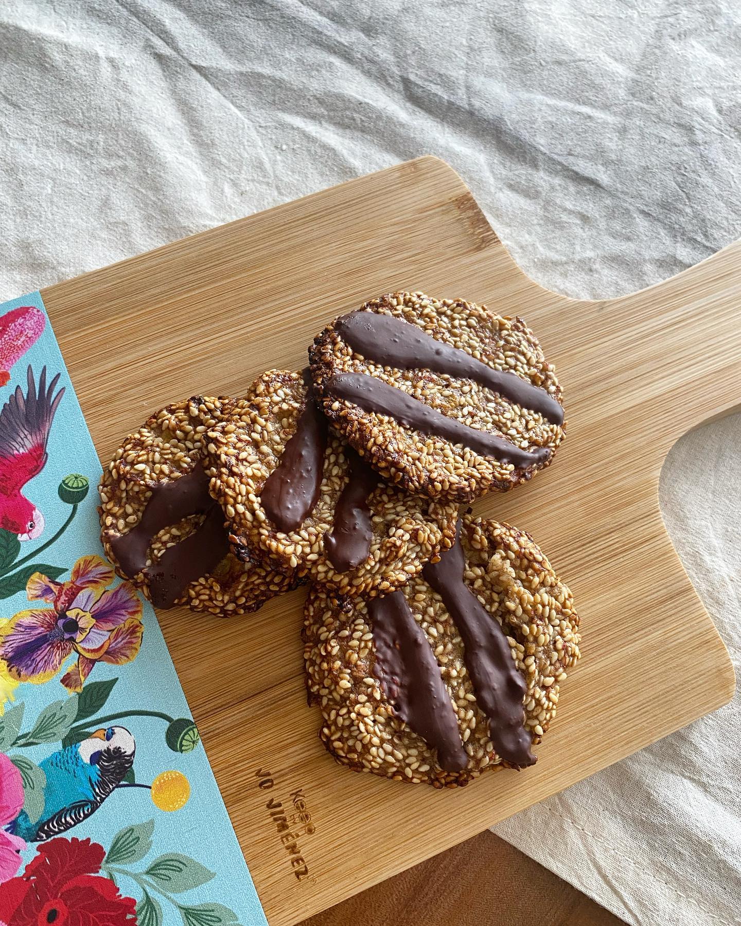 Galletas de sésamo chocolate