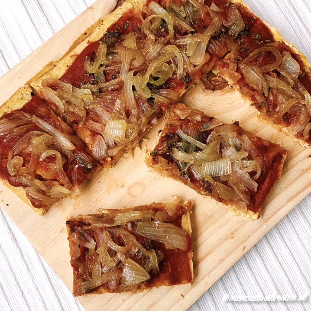 Pizza con Harina de Garbanzos 🍕