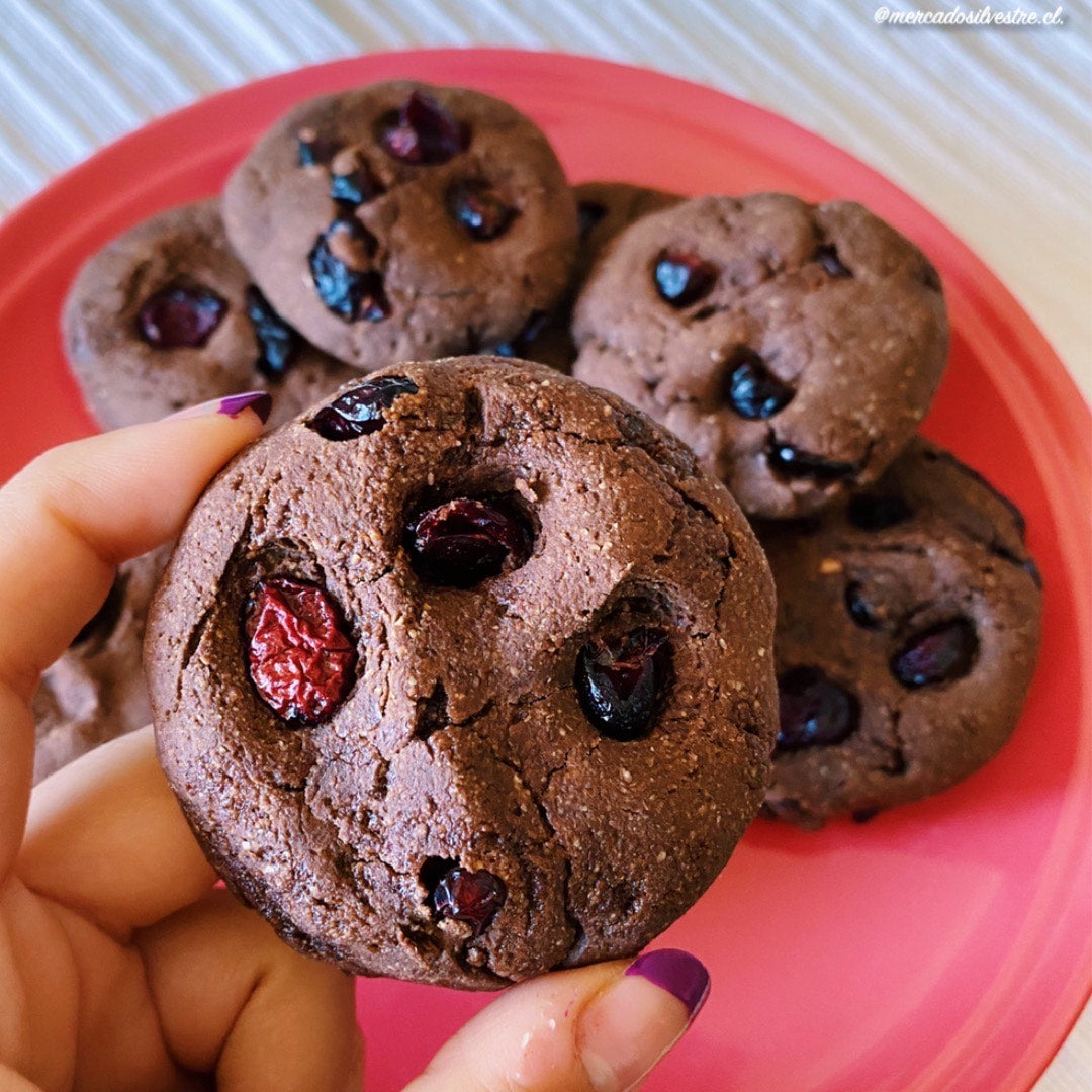 Galletas Saludables de Chocolate y Cranberries