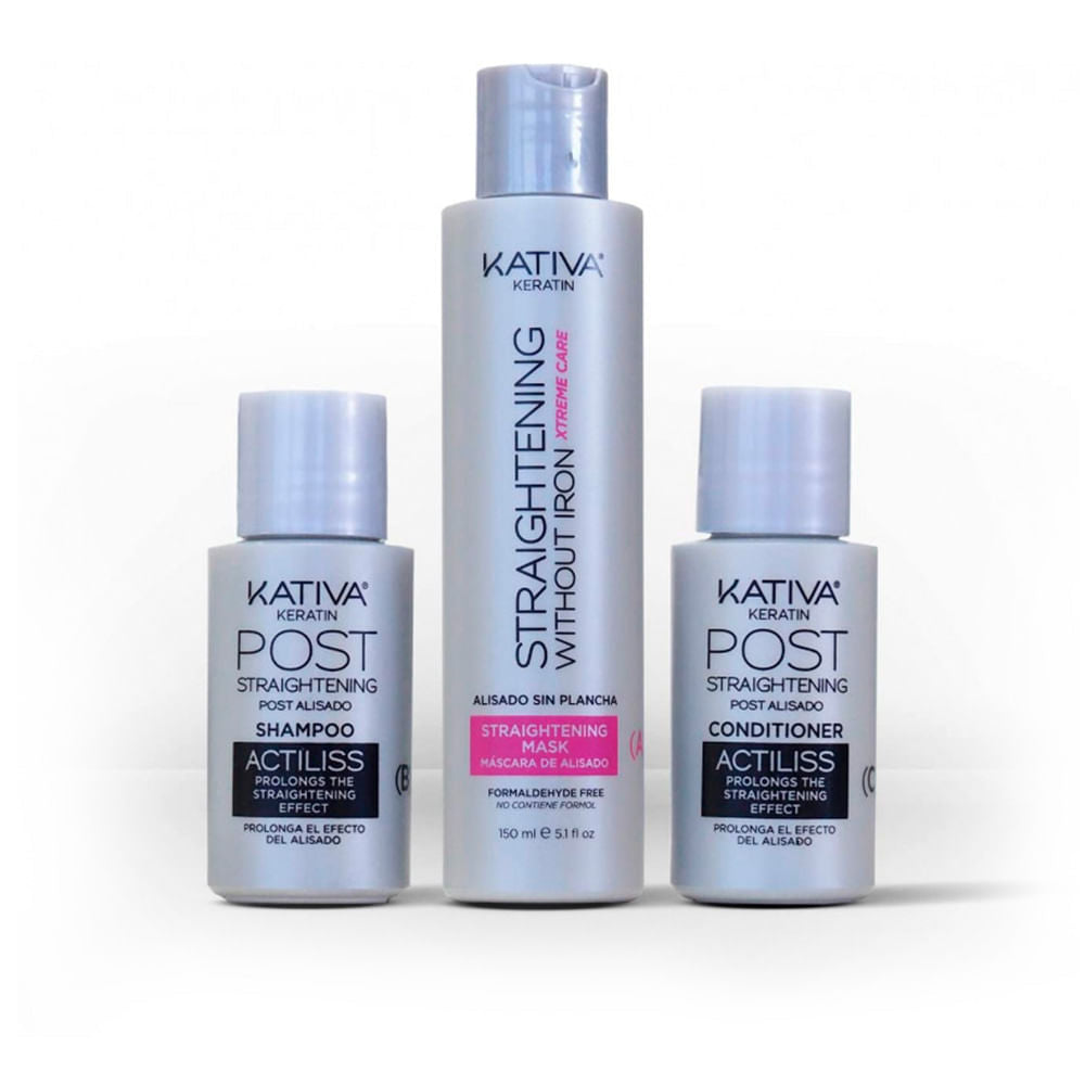 Kit Keratin Anti Frizz Alisado Sin Plancha Xtreme Care - Kativa-Belleza Natural-Mercado Silvestre
