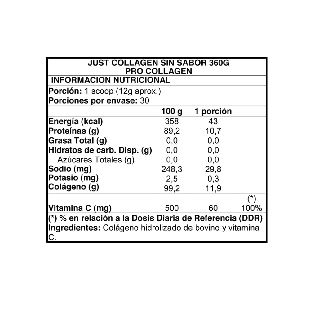 Just Collagen 360g - Procollagen-Vitaminas-Mercado Silvestre