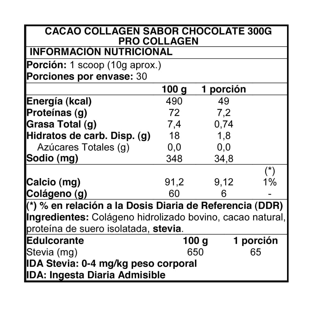 Cacao Collagen 300g - Procollagen-Vitaminas-Mercado Silvestre