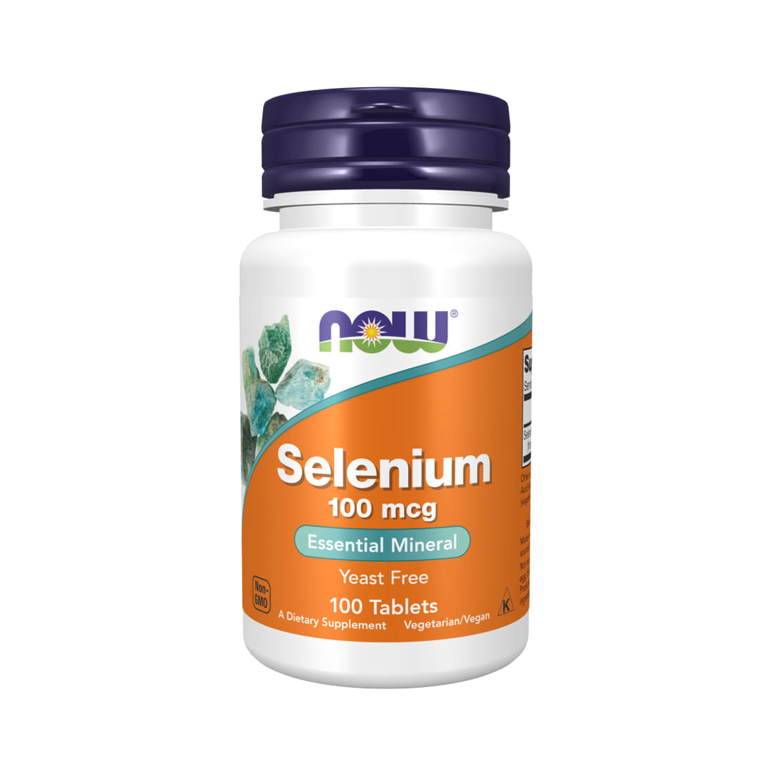 Selenio 100mcg 100 Tabletas (3,3 meses) - Now Foods-Vitaminas-Mercado Silvestre