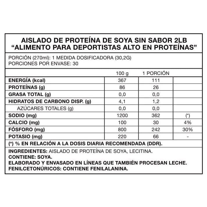 4Chef Vegan Protein Sin Sabor para Cocinar 2 Lbs (906 g) – 30 Porciones – Sin Gluten - Foodtech