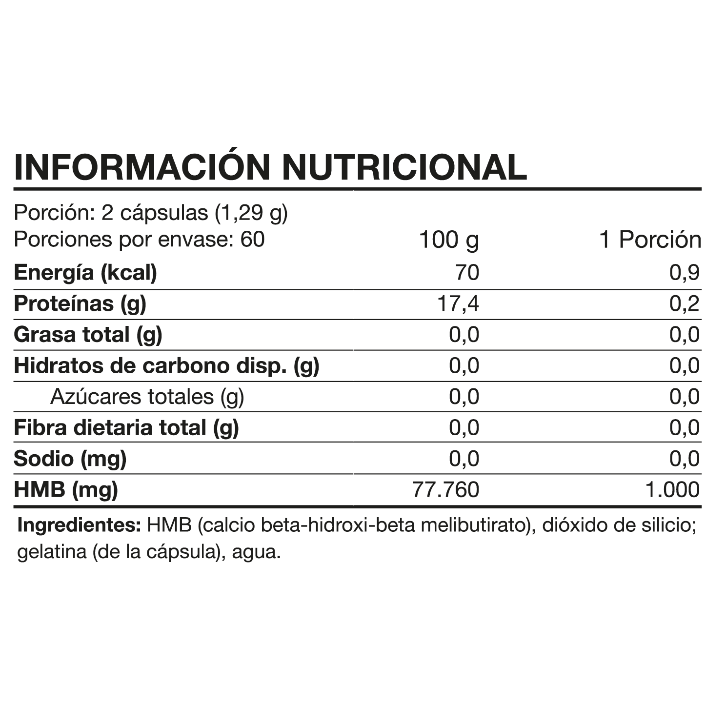 HMB Advance 1000mg – Protección Muscular & Rendimiento | 120 Cápsulas (2 Meses) – Foodtech