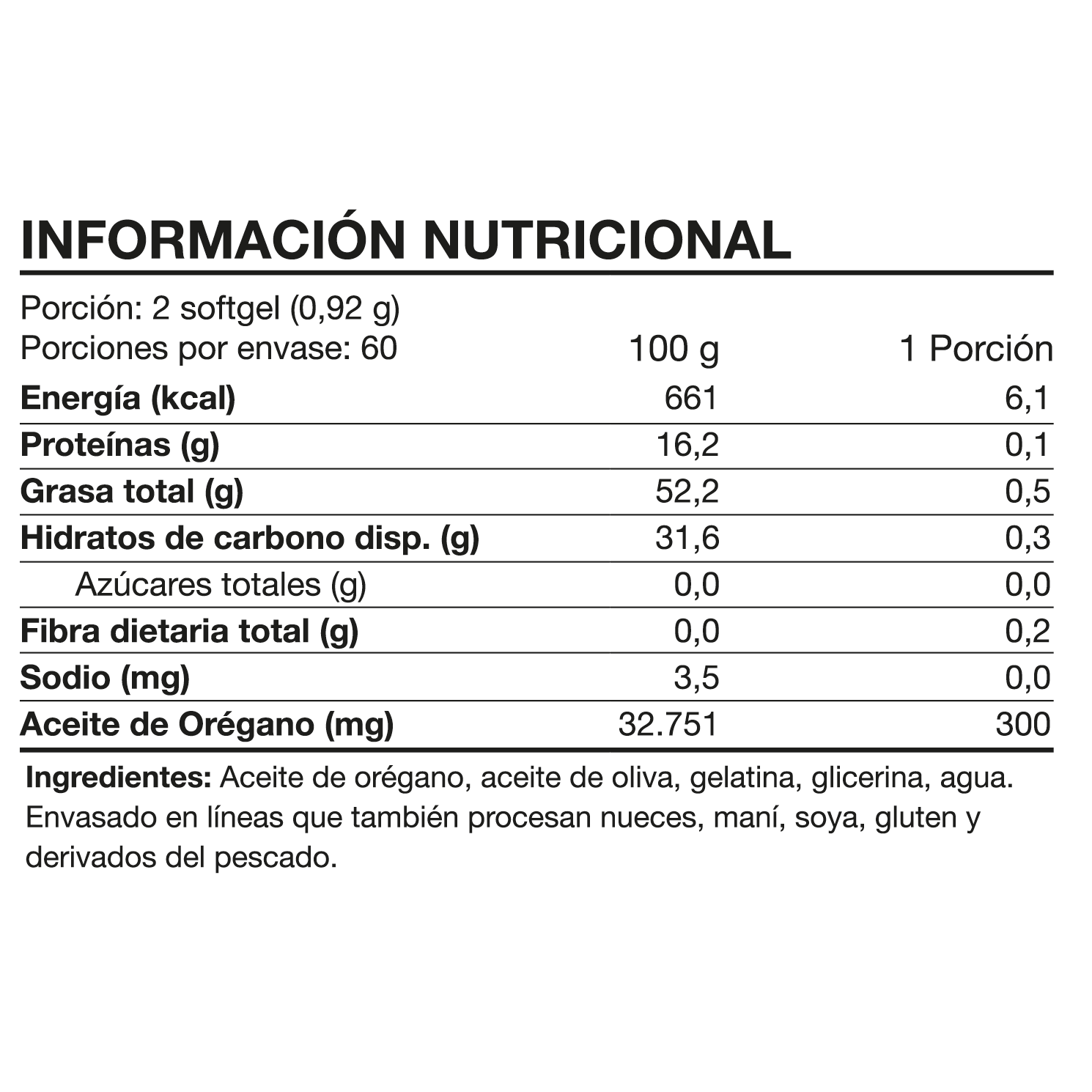 Aceite de Orégano 300mg – Defensa Natural & Bienestar Digestivo | 120 Softgels (2 Meses) – Foodtech