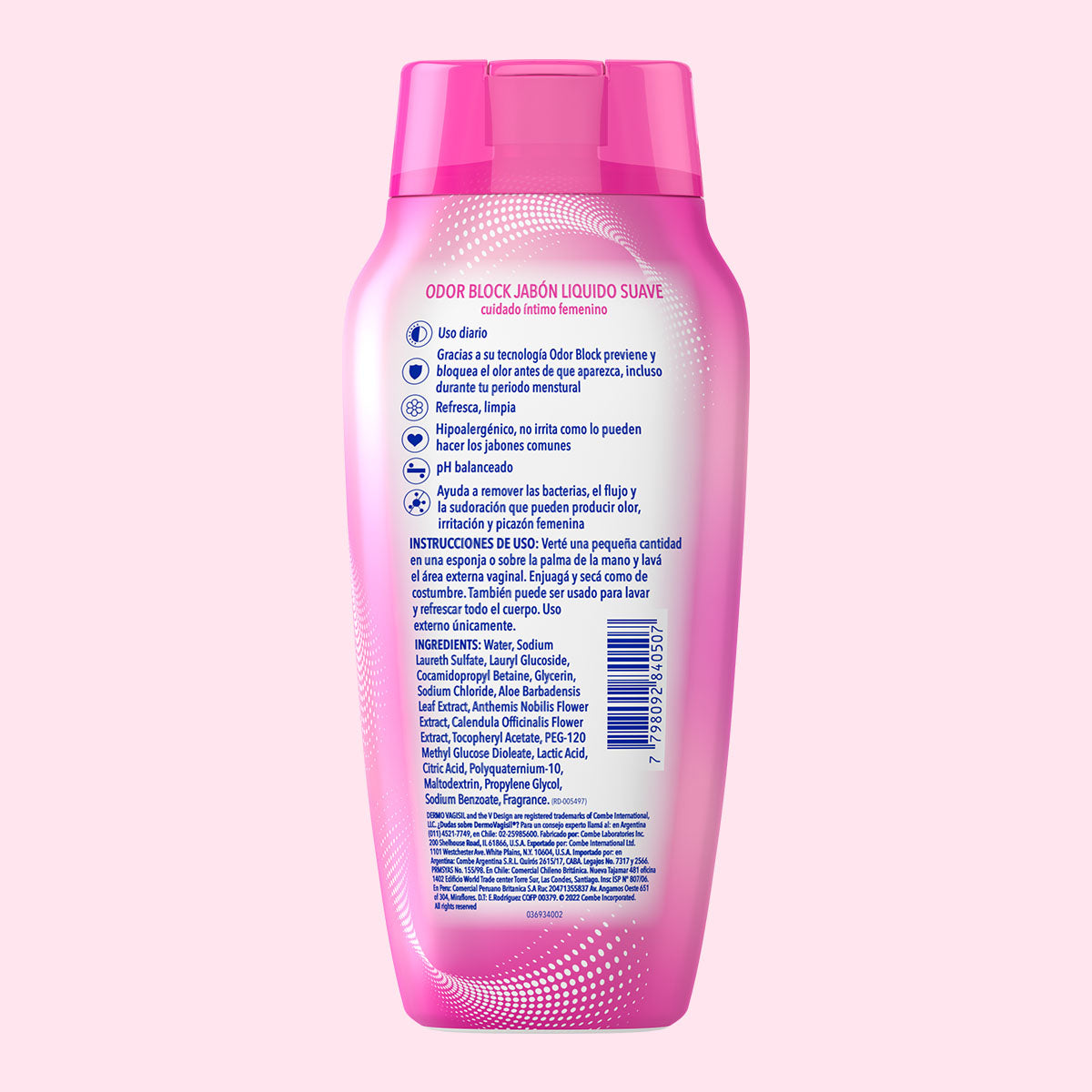 Jabón Íntimo Líquido Suave Odor Block 354ml - Dermo Vagisil-Belleza Natural-Mercado Silvestre