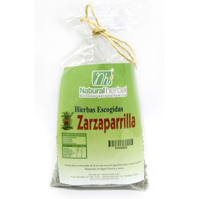 Zarzaparrilla Hierba 40gr - Natural Herbal-Té/Café/Infusiones-Mercado Silvestre