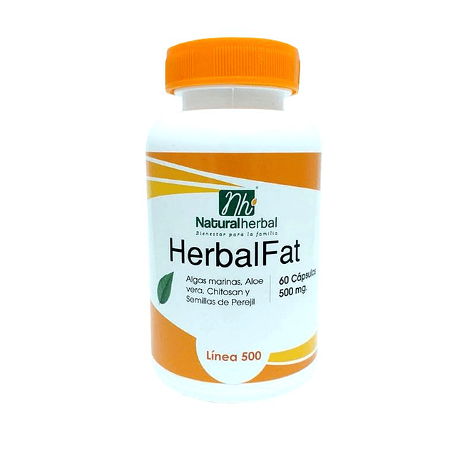 Herbal Fat 500mg 60 Cápsulas - Natural Herbal-Vitaminas-Mercado Silvestre