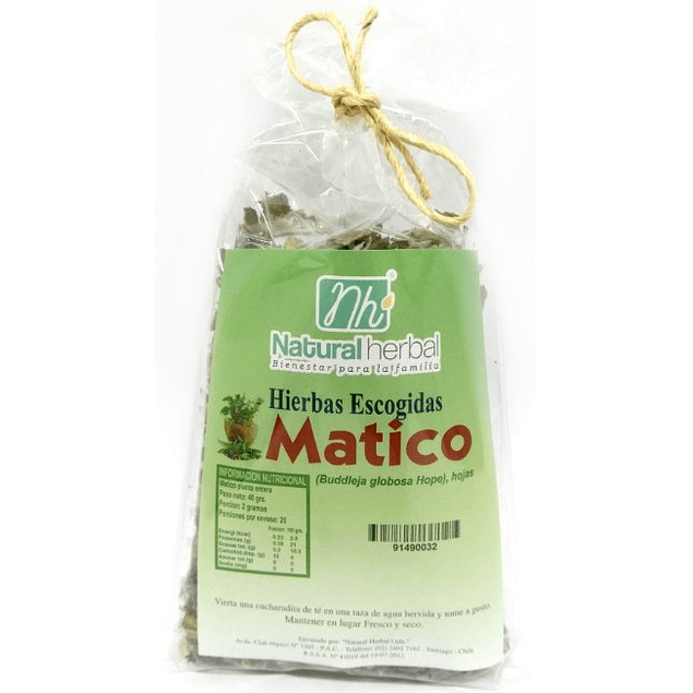 Matico Hierba 40gr - Natural Herbal