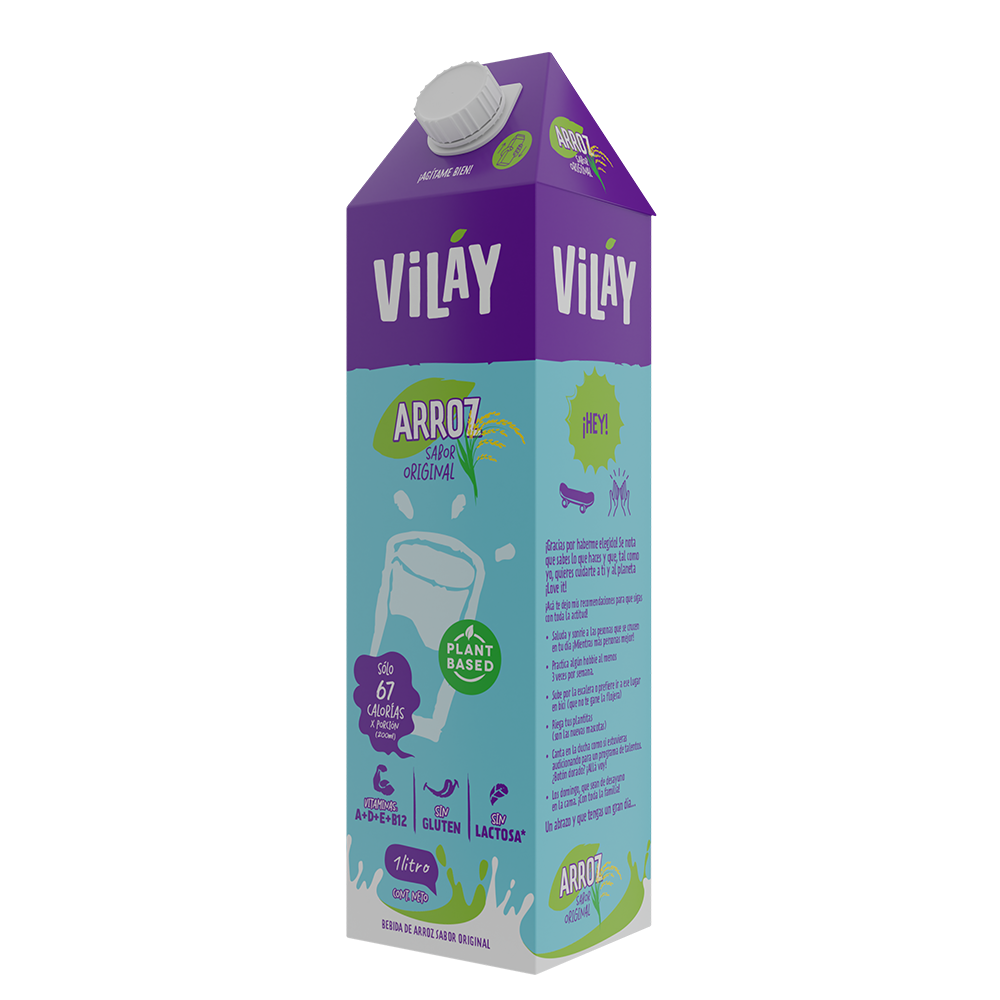 Bebida Vegetal de Arroz Original 1lt - Vilay-Leches-Mercado Silvestre