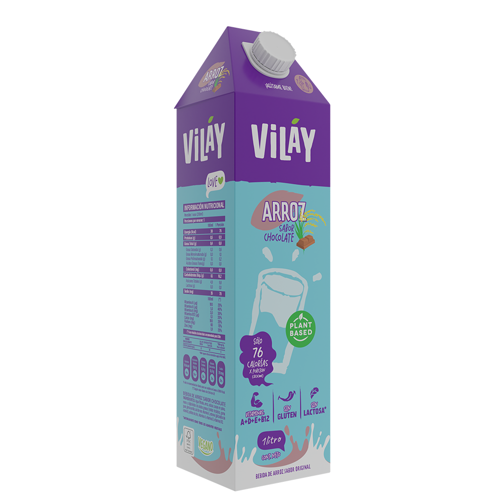Bebida Vegetal de Arroz Chocolate 1lt - Vilay-Leches-Mercado Silvestre