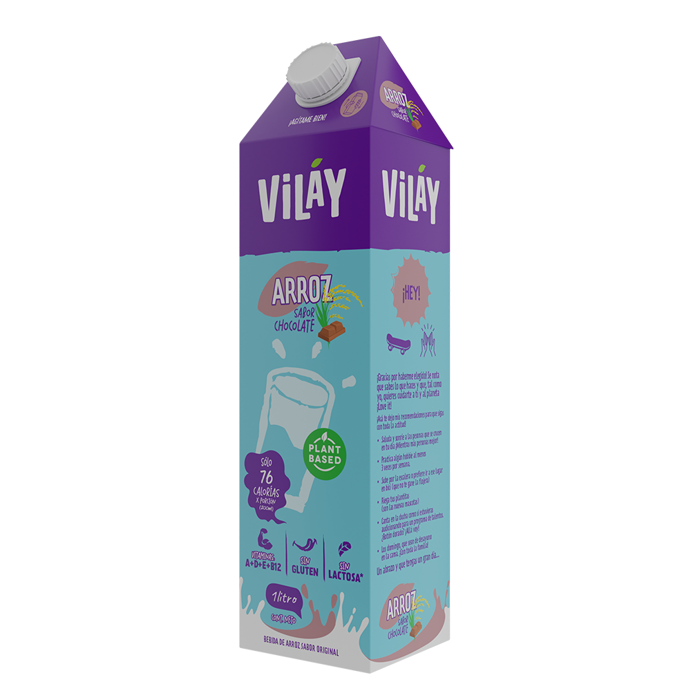 Bebida Vegetal de Arroz Chocolate 1lt - Vilay-Leches-Mercado Silvestre