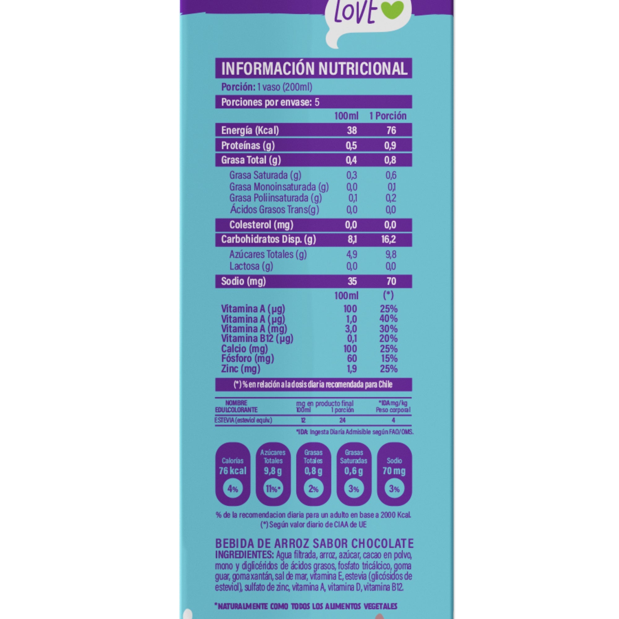 Bebida Vegetal de Arroz Chocolate 1lt - Vilay-Leches-Mercado Silvestre