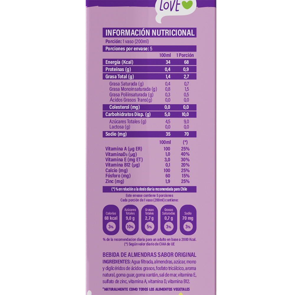 Bebida Vegetal de Almendras Vainilla 1lt - Vilay-Leches-Mercado Silvestre