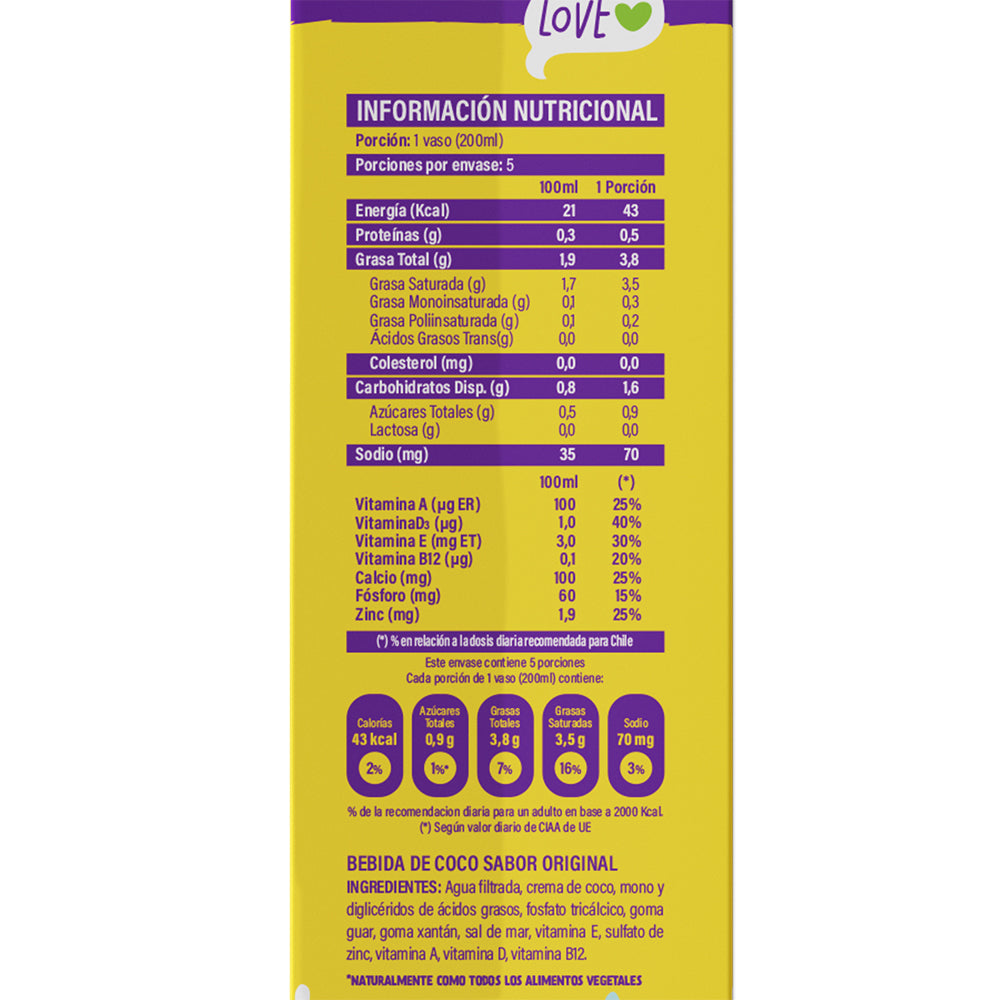 Bebida Vegetal de Coco Sin Azúcar 1lt - Vilay-Leches-Mercado Silvestre