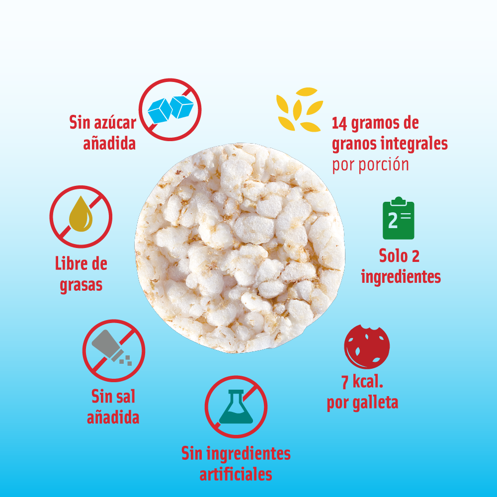 Galletitas de Arroz Integral Manzana 16gr - Sin Gluten - Mizos