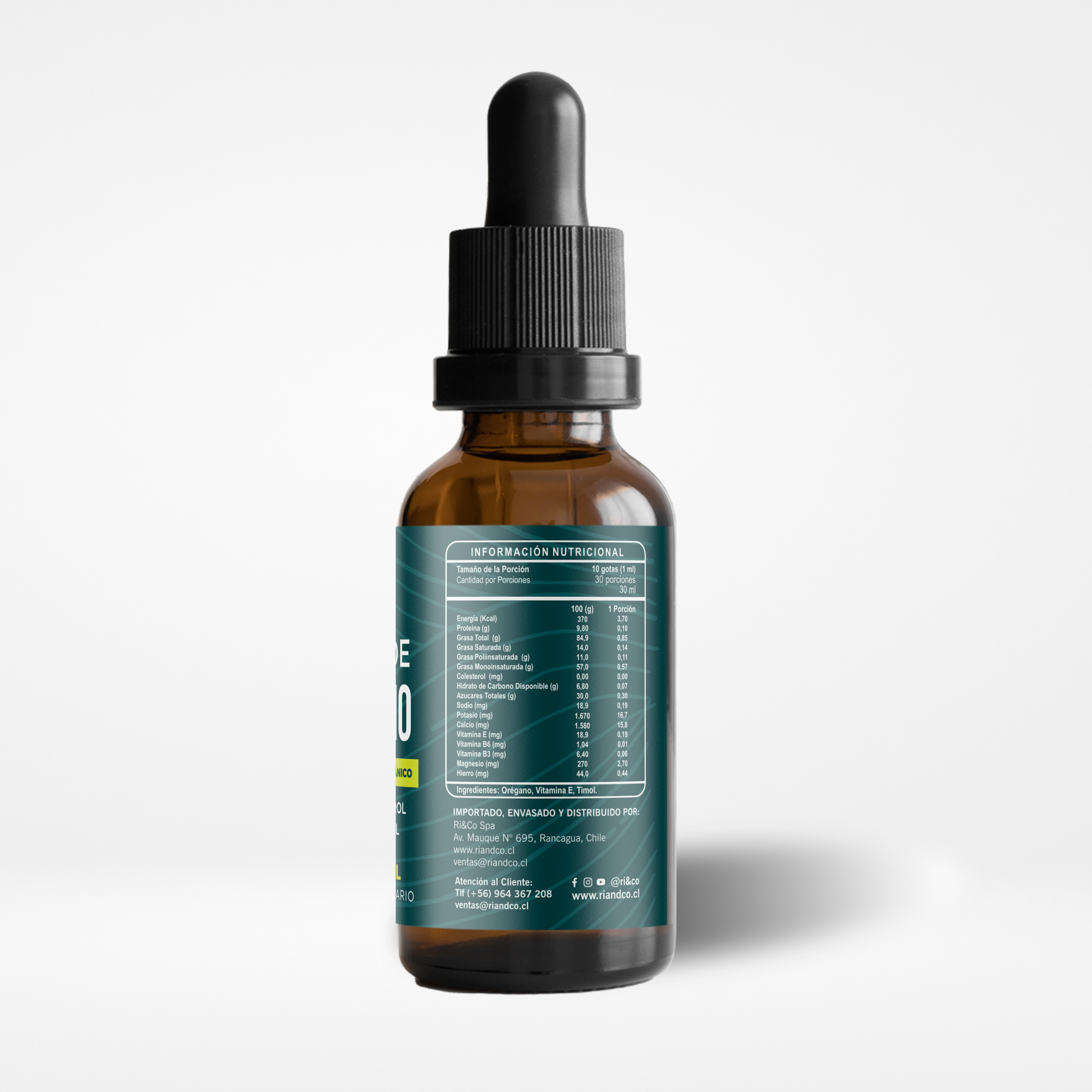 Aceite de Orégano Orgánico (80% - 85% Carvacrol) 30ml - RI&CO-Vitaminas-Mercado Silvestre