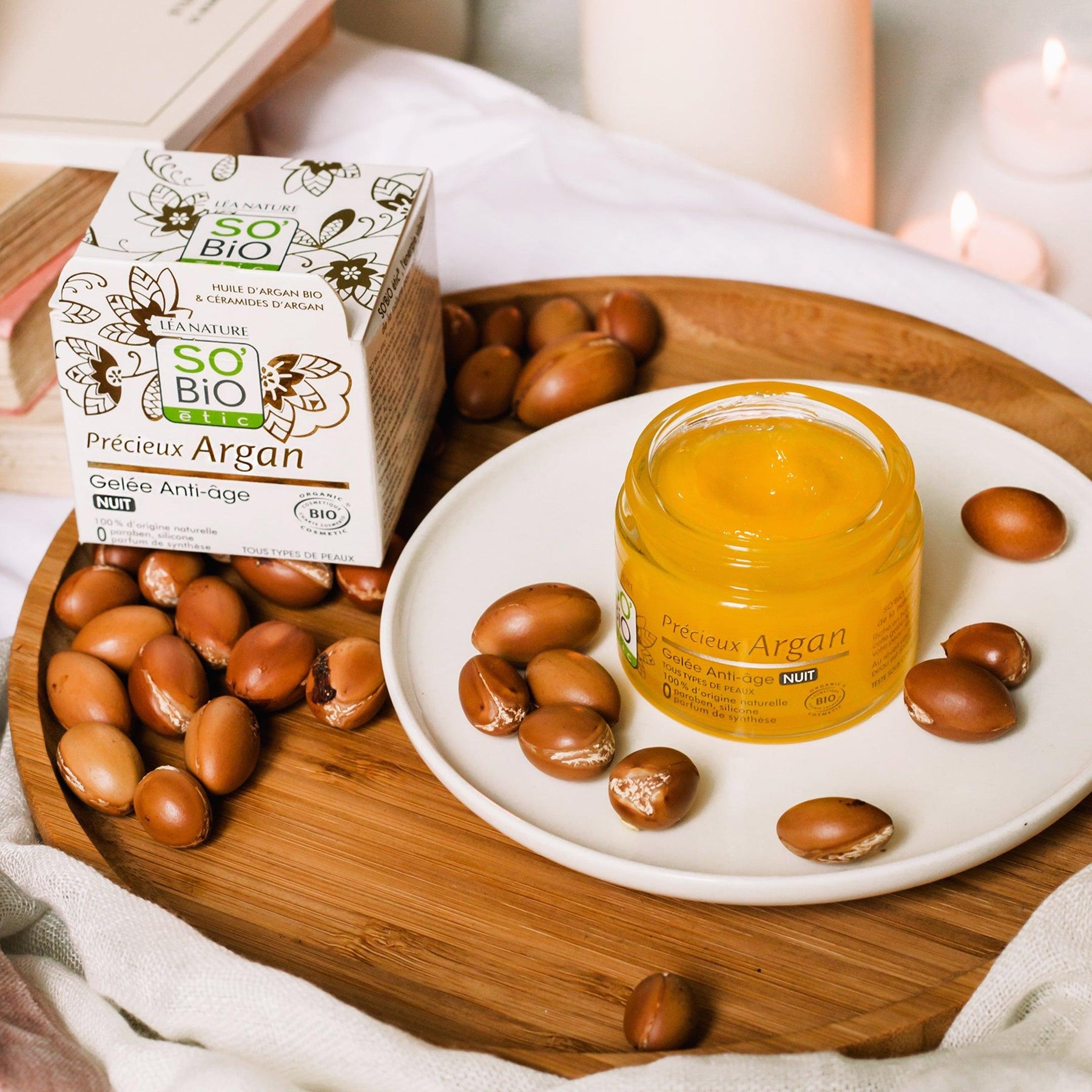 Gel de Noche Anti Age Aceite de Argán con Ácido Hialurónico 40ml - So Bio Etic-Belleza Natural-Mercado Silvestre