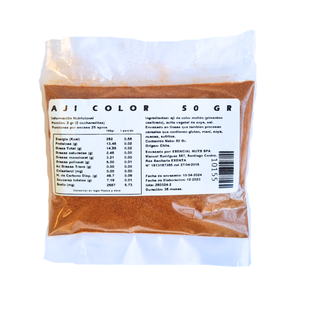 Ají Color (Paprika) 50gr - Esencial Nuts-Especias y Condimentos-Mercado Silvestre