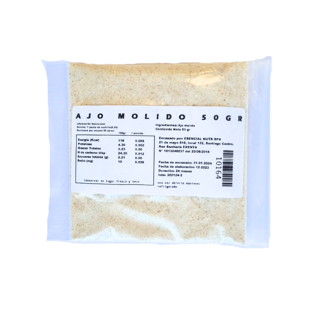 Ajo Molido 50gr - Esencial Nuts-Especias y Condimentos-Mercado Silvestre