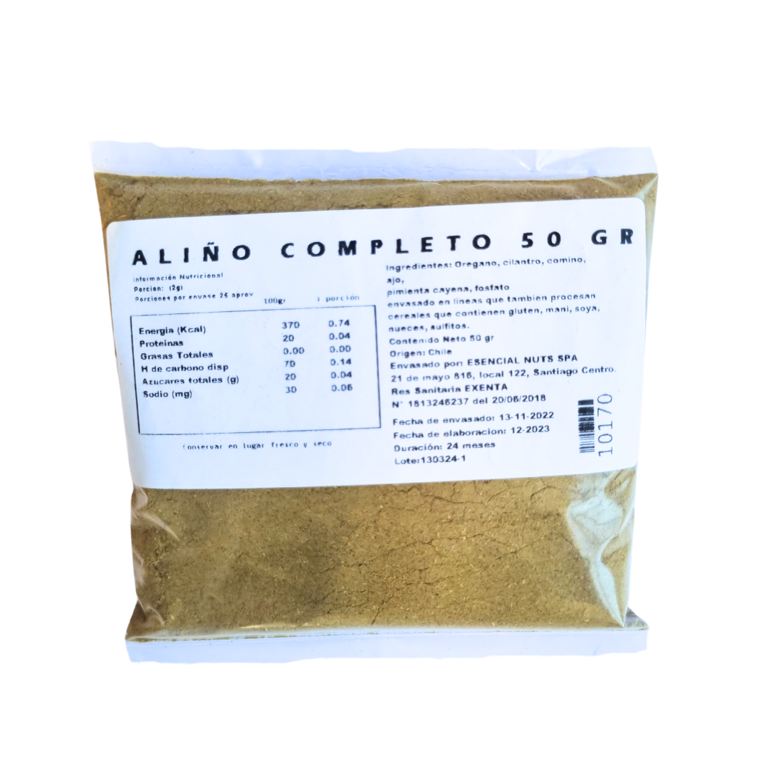 Aliño Completo 50gr - Esencial Nuts-Especias y Condimentos-Mercado Silvestre