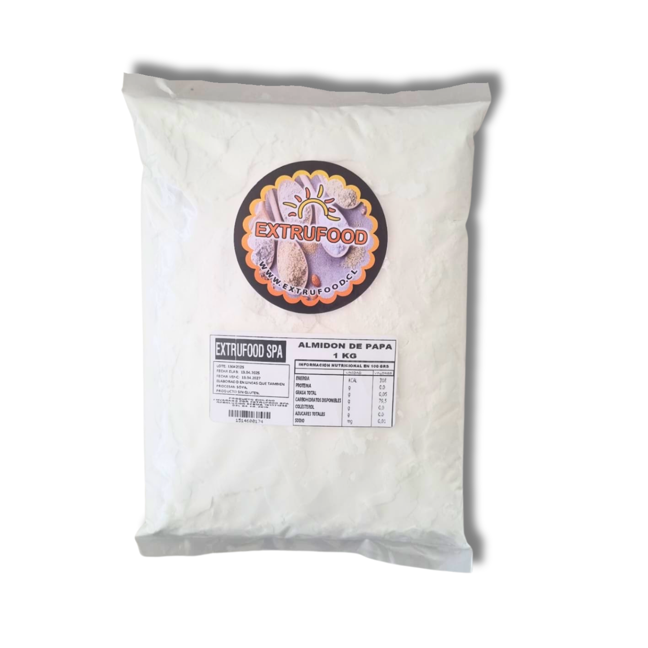 Almidón de Papa (Chuño) 1kg – Sin Gluten – Extrufood