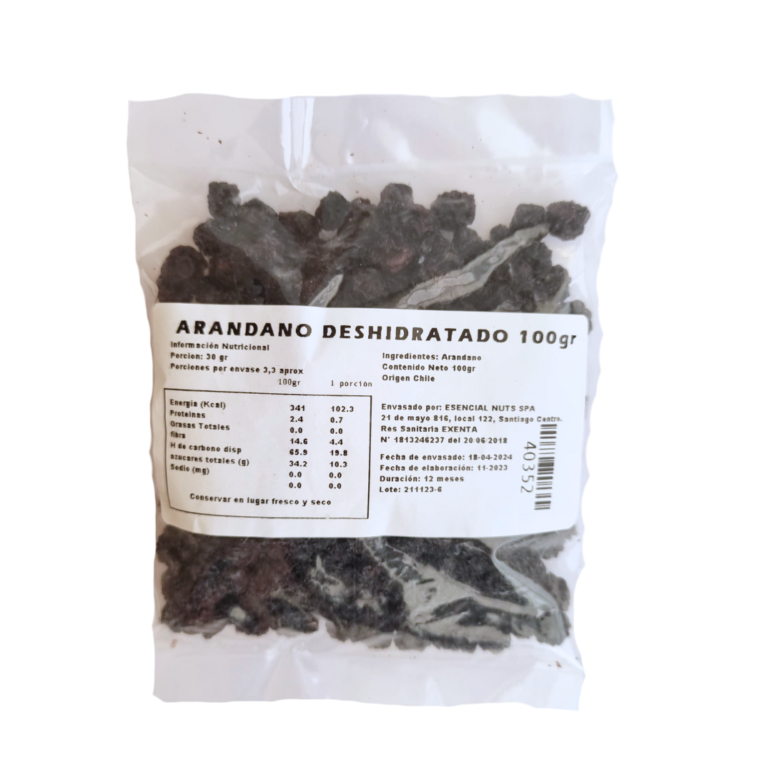 Arándano Deshidratado 100gr - Esencial Nuts-Frutos Deshidratados-Mercado Silvestre