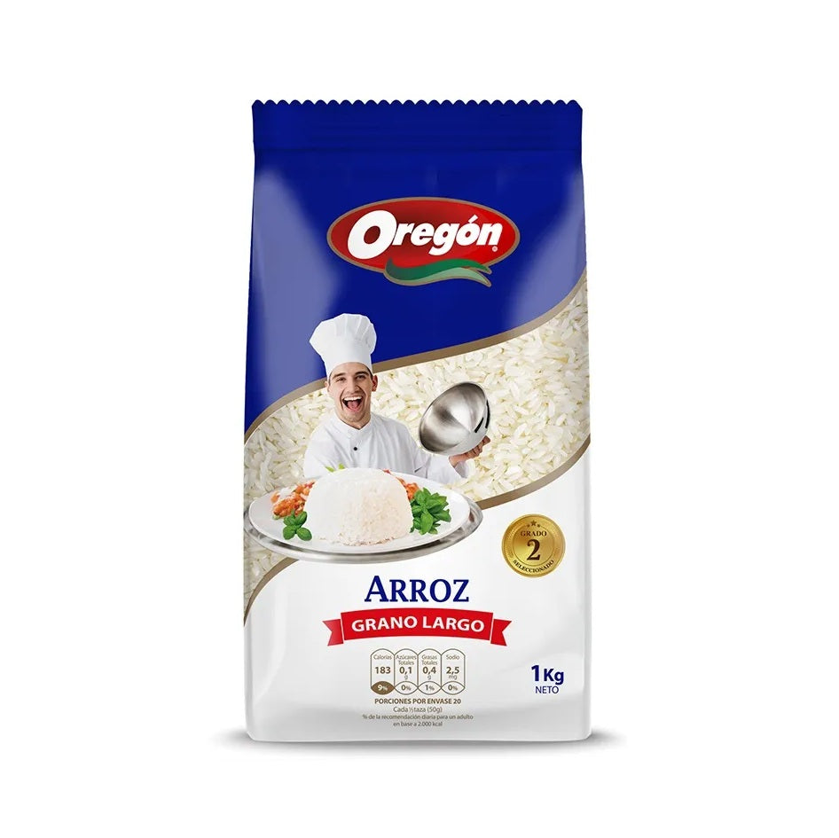 Arroz Grado 2 Grano Largo 1kg - Oregón