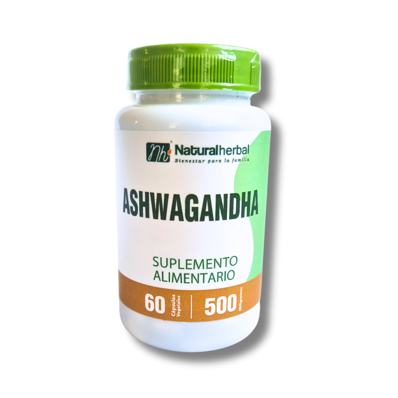 Ashwagandha 500mg 60 Cápsulas (1 mes) - Natural Herbal-Vitaminas-Mercado Silvestre