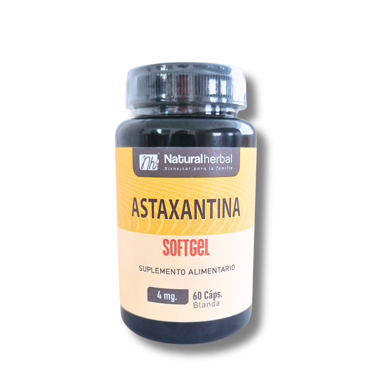 Astaxantina 4mg – 60 Cápsulas Softgel - Natural Herbal