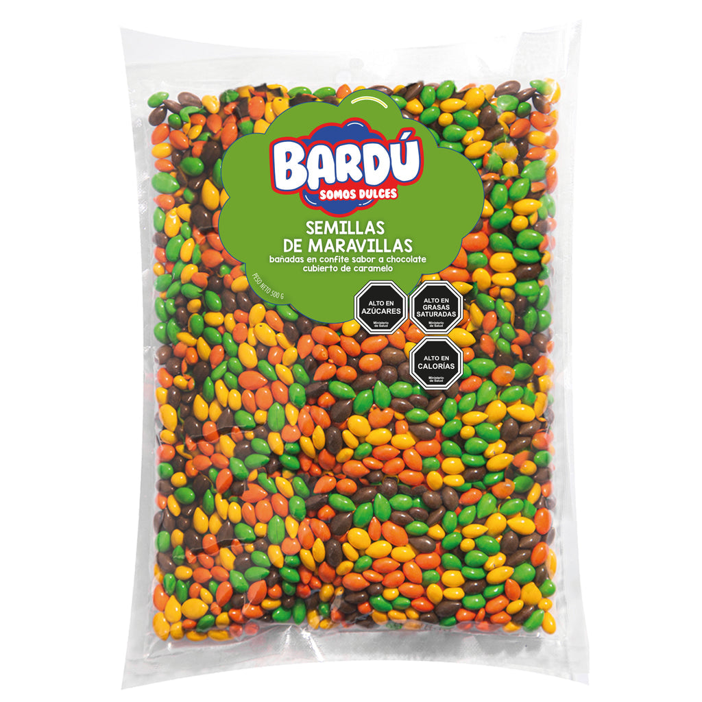 Semillas de Maravilla Confitadas 500gr – Sabor Chocolate y Caramelo – Bardú