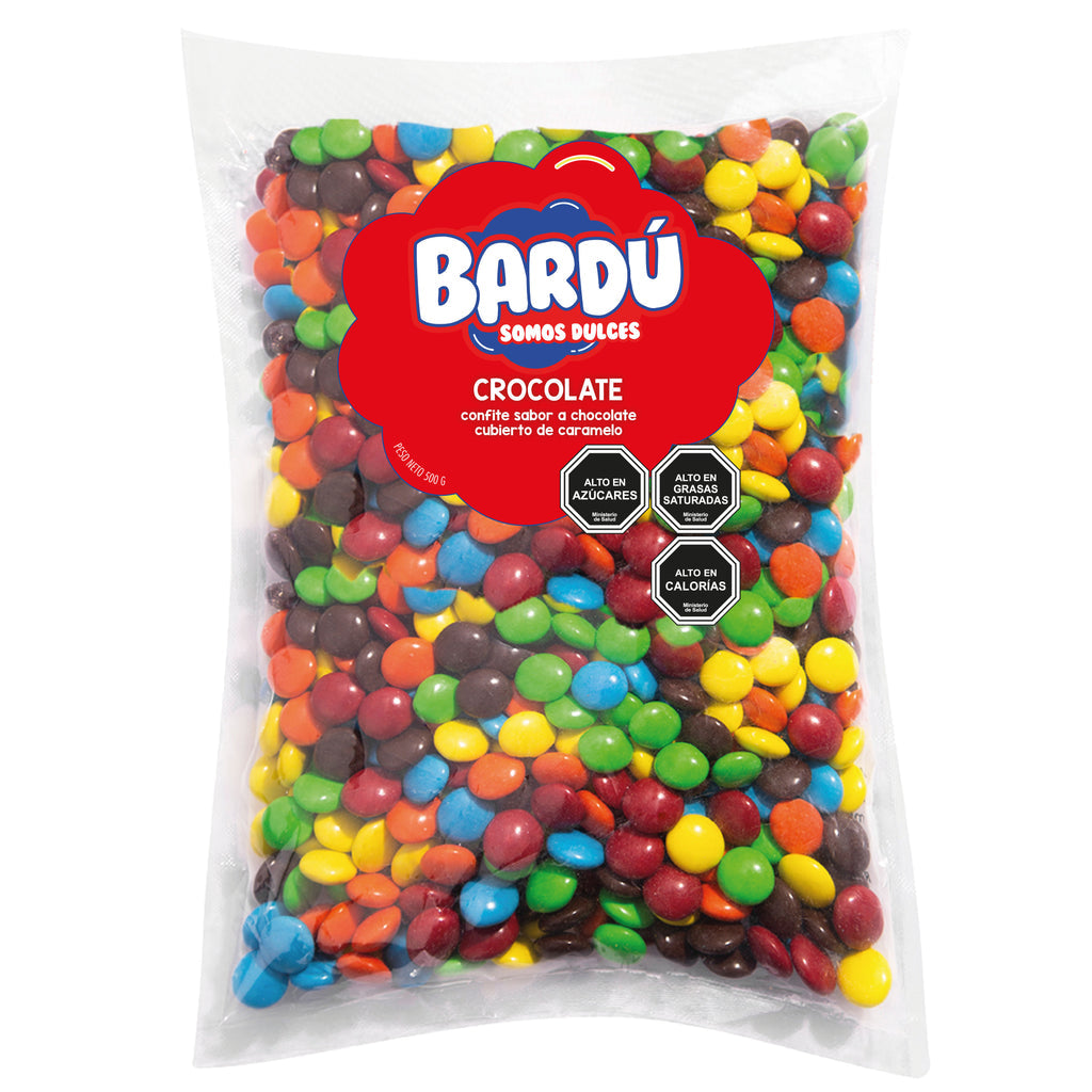 Crocolate 500gr – Confite Sabor Chocolate y Caramelo – Bardú
