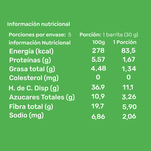 Barritas de Cereal y Fruta Azana Prebiotic Manzana 5 unidades - Cáscara Foods-Snacks-Mercado Silvestre