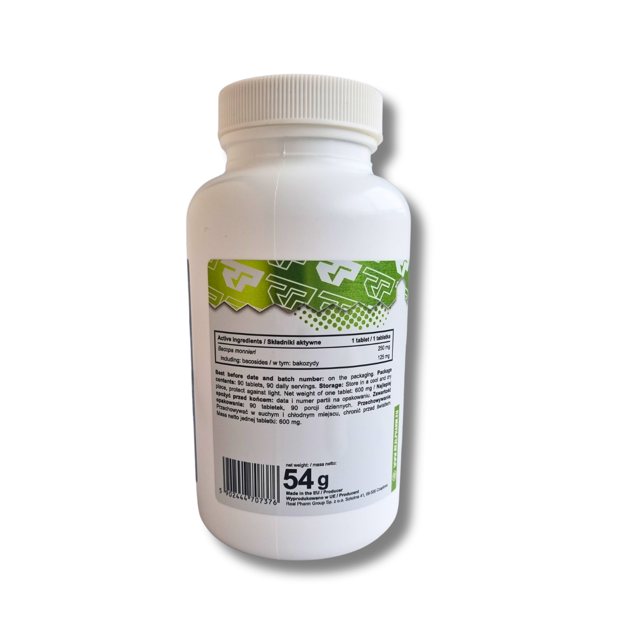 Bacopa Monnieri 250mg - 90 Tabletas (3 meses) - Real Pharm