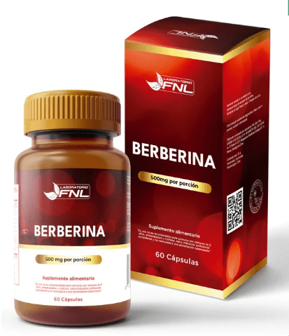 Berberina 500mg + Picolinato de Cromo 200mcg - Control de Glucosa y Metabolismo Saludable - 60 Cápsulas (1 mes) - FNL