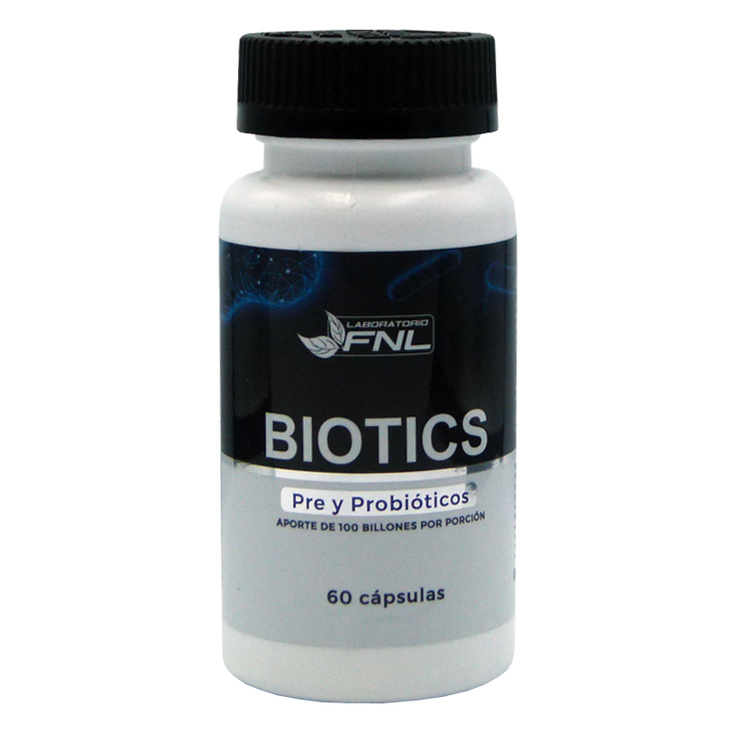 Biotics - Pre y Probióticos - 14 Cepas - 100 billones - 60 Cápsulas (1 mes) - FNL-Vitaminas-Mercado Silvestre