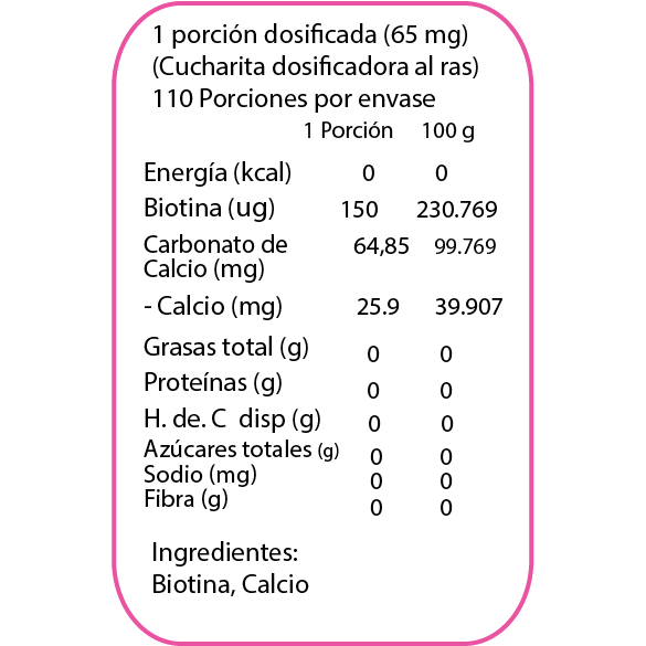 Biotina - 110 porciones - Dulzura Natural-Vitaminas-Mercado Silvestre