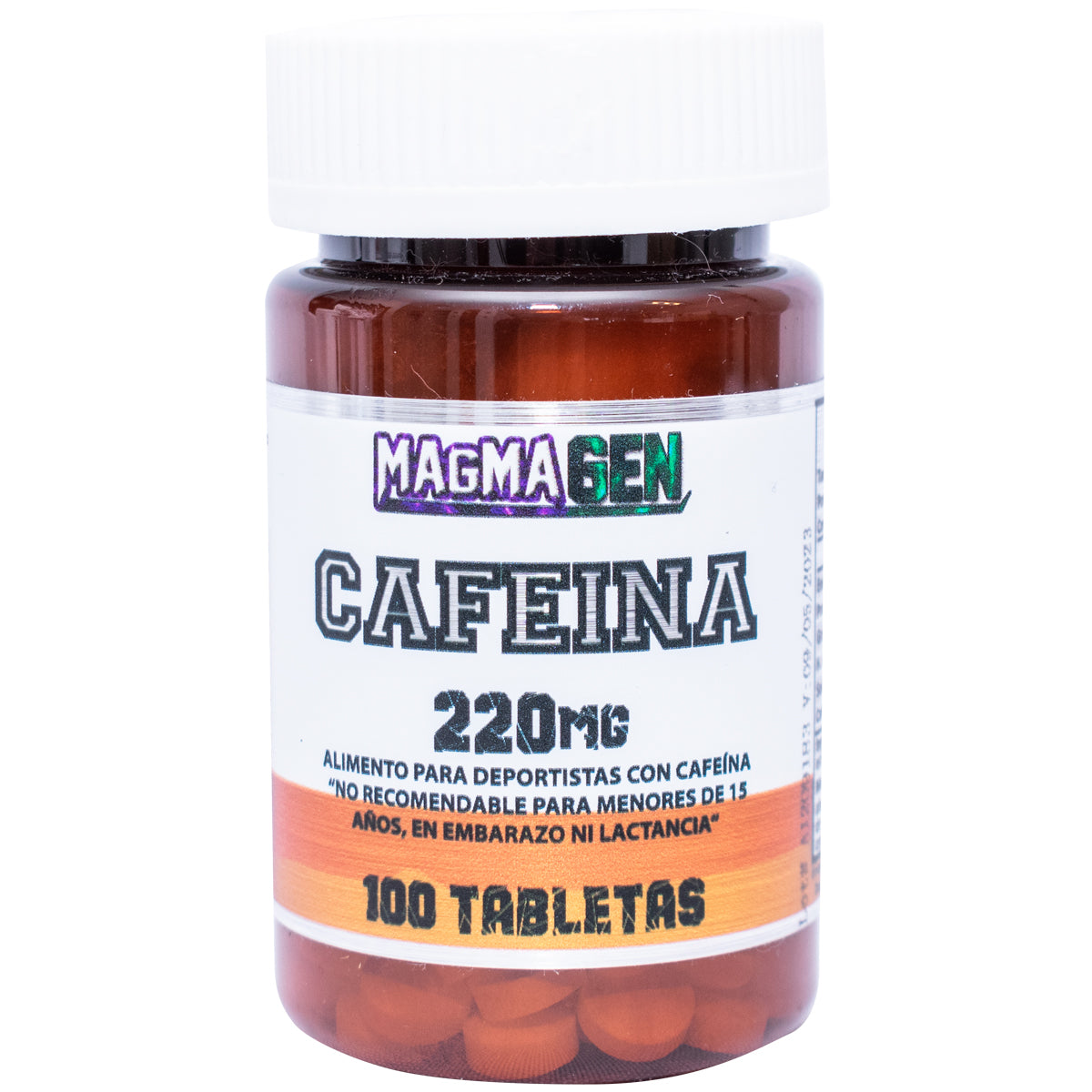 Cafeína Anhidra 220mg 100 Tabletas (100 porciones) - Magmagen