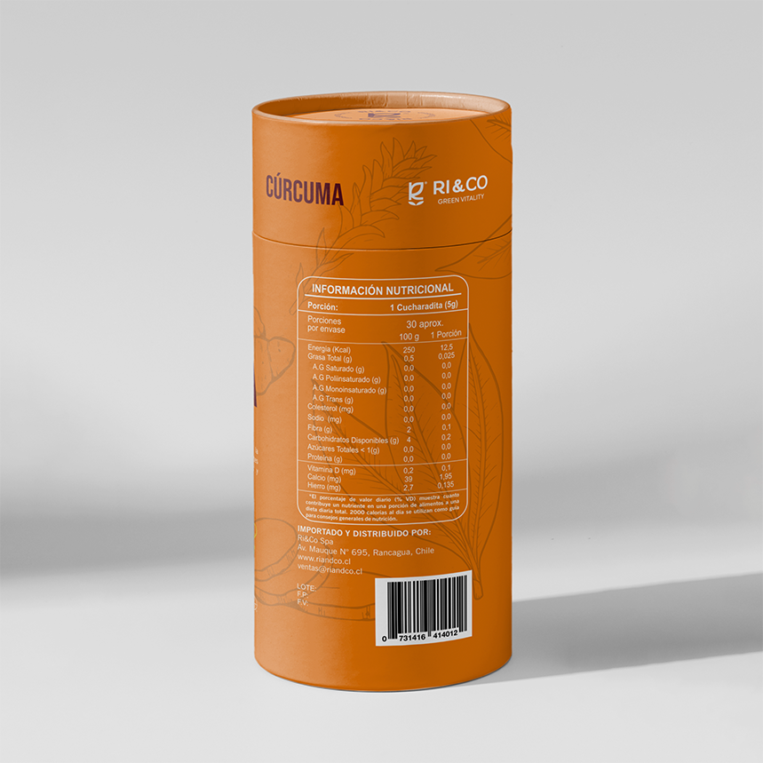 Cúrcuma Orgánica en Polvo 150gr - RI&CO-Vitaminas-Mercado Silvestre