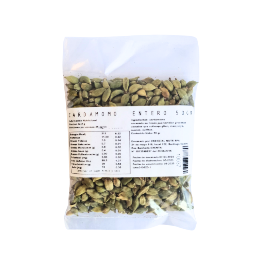 Cardamomo Entero 50gr - Esencial Nuts-Especias y Condimentos-Mercado Silvestre