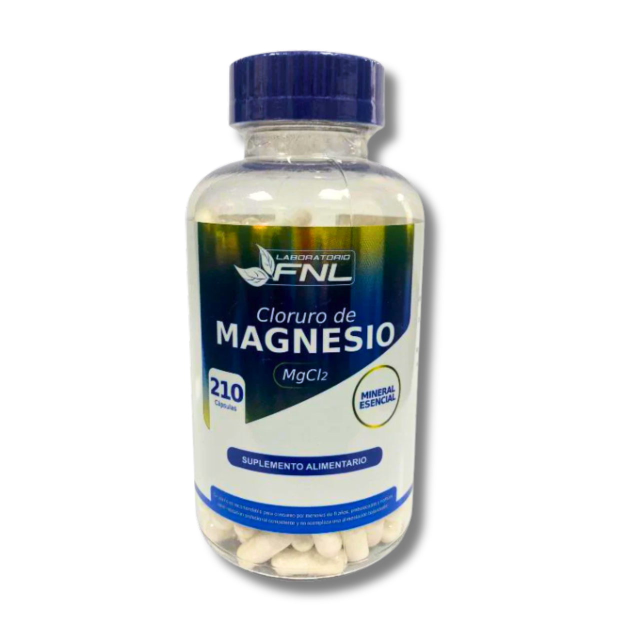 Cloruro de Magnesio 210 Cápsulas (3,5 meses) - FNL-Vitaminas-Mercado Silvestre