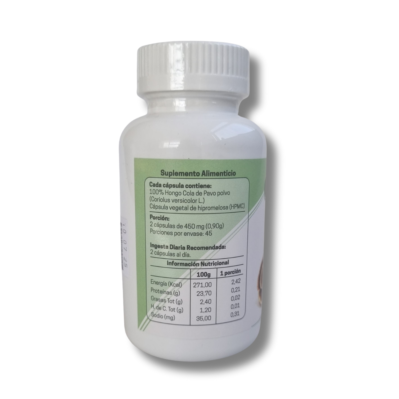 Cola de Pavo (Turkey Tail) 900mg (Fungi - Hongo) 90 Cápsulas Vegetales (1,5 meses) - Valle y Sol