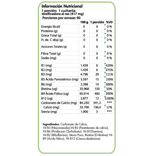 Vitaminas Complejo B – 90 Porciones – Dulzura Natural