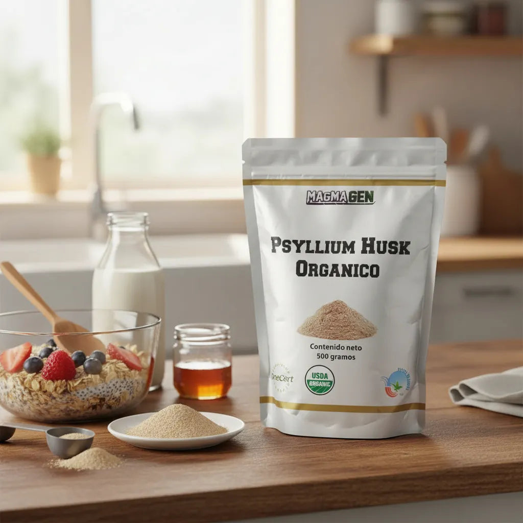 Psyllium Husk Orgánico 500gr - Sin Gluten - Magmagen