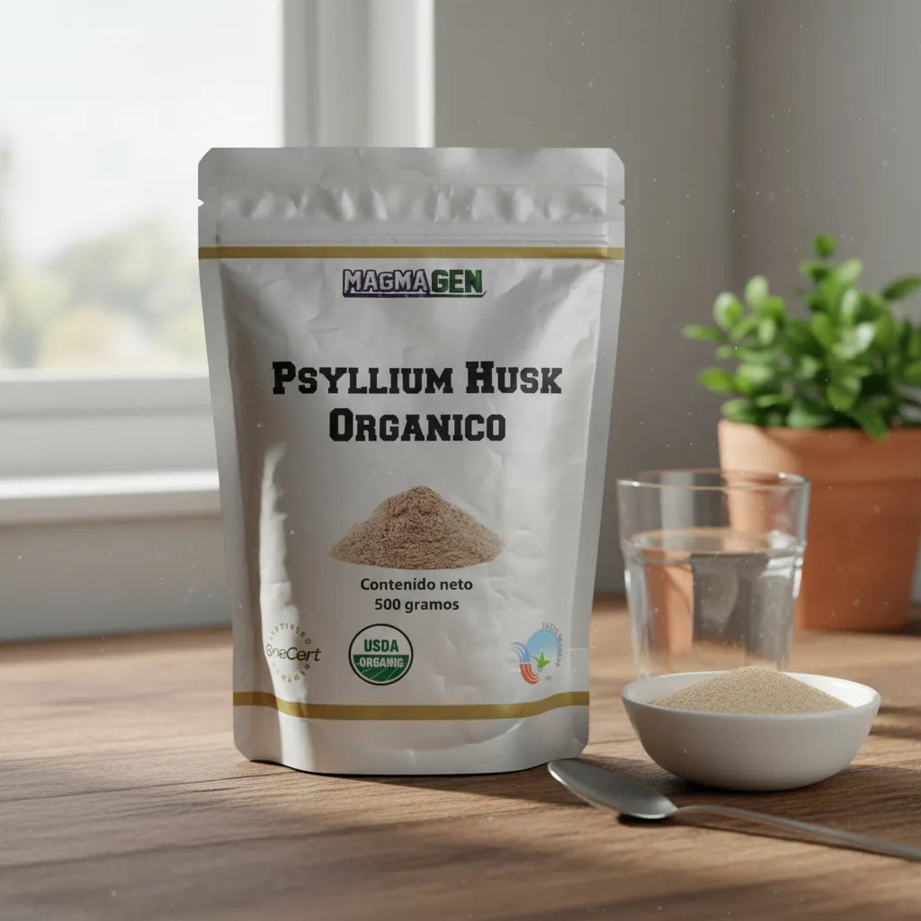 Psyllium Husk Orgánico 500gr - Sin Gluten - Magmagen