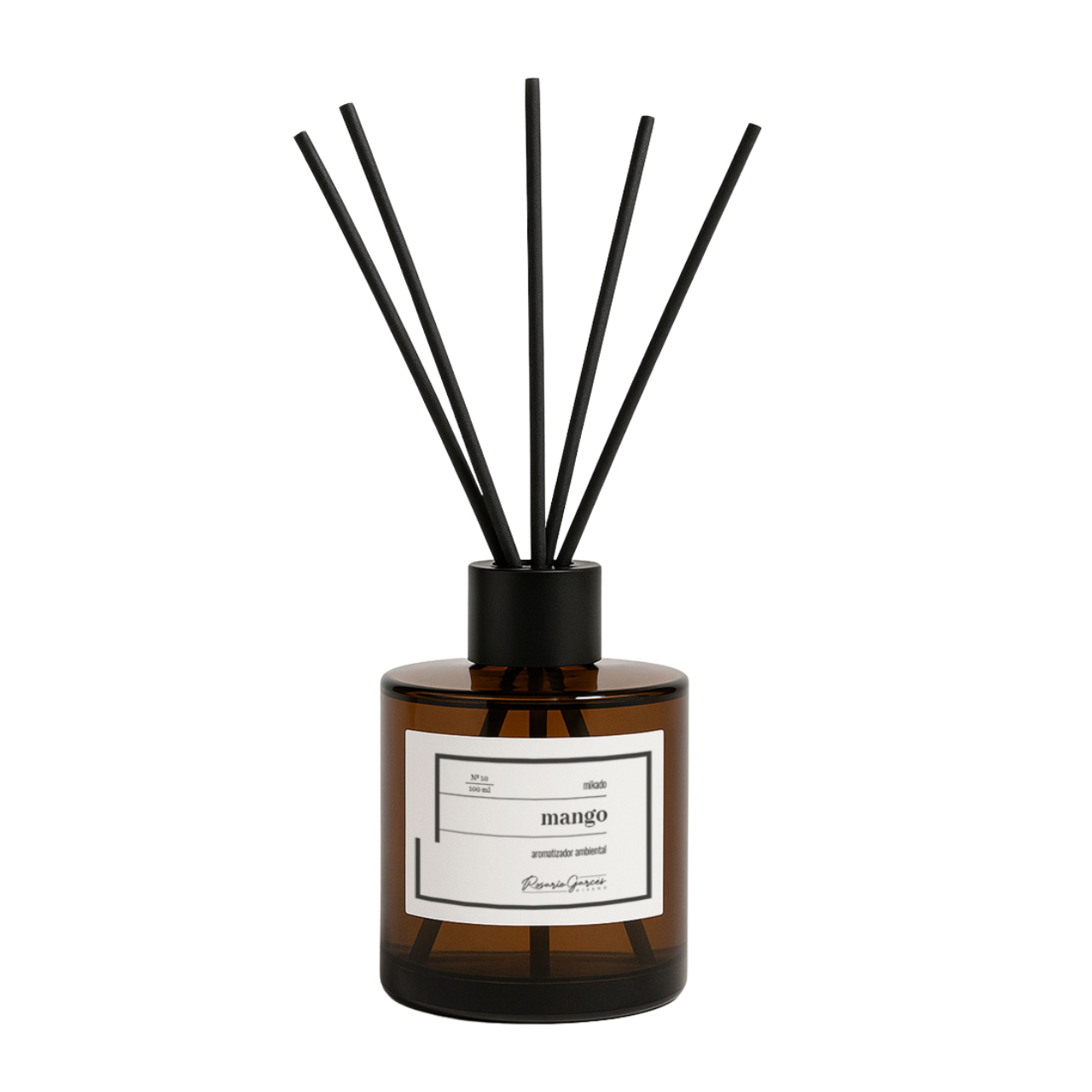 SYS Profumatore D'Ambiente Mikado Mango - 220 Ml Con 8 Bastoncini Rattan - Lunga Durata (4+ Settimane) - Marmo Collection - Senza Alcool - 3