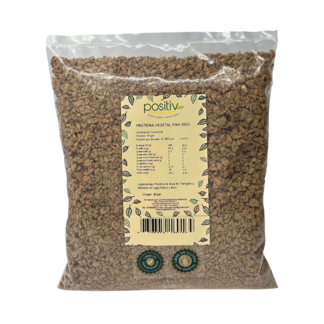 Carne Vegetal de Soya Fina (No Transgénica) 500gr Sin Gluten - Positiv