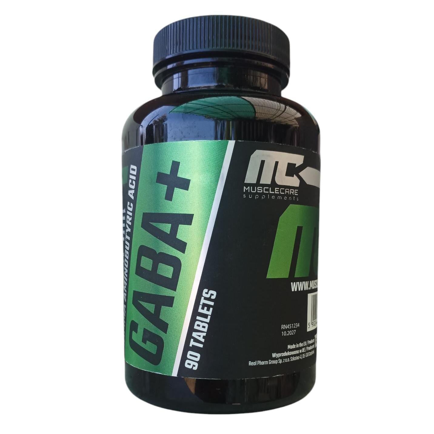 GABA+ (ácido gamma-aminobutírico) 750mg – Relajación y Sueño Profundo – 90 Tabletas (3 meses) – Muscle Care