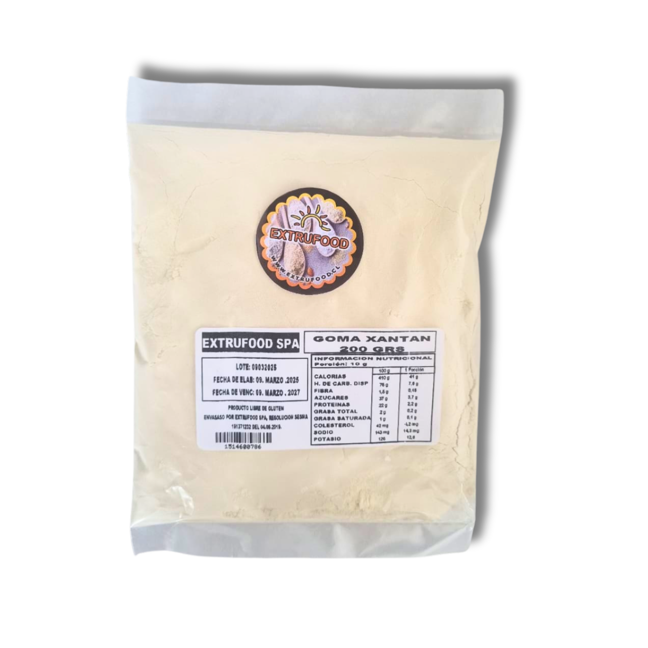 Goma Xantan 200gr – Sin Gluten – Espesante y Estabilizante Natural – Extrufood